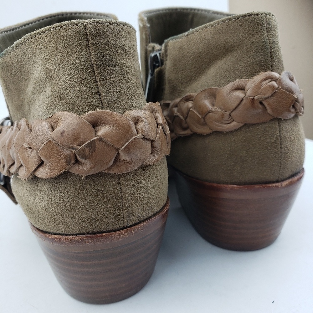 Sam Edelman Taupe Leather Ankle Boots Size 8.5 M - Picture 4 of 8